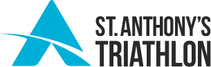 St Anthony's Triathlon logo, blue and black
